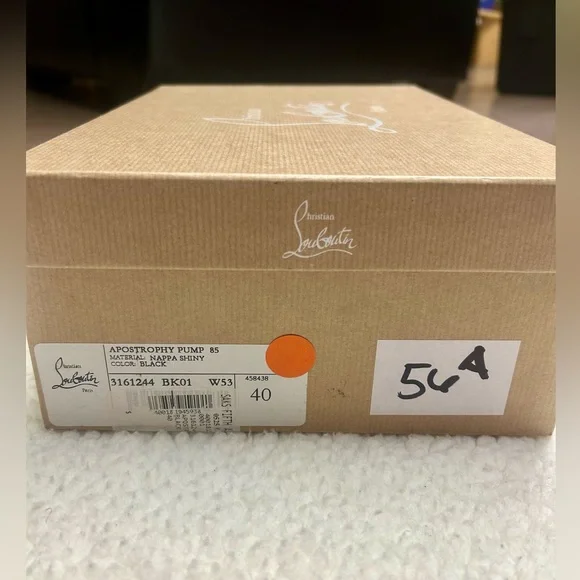 NWT Christian Louboutin Black Apostrophy Nappa Leather 85MM Pumps Size 40 - Picture 13 of 13